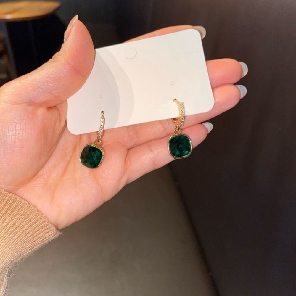 5 for $25 Elegant 14k Gold Plated Emerald Earrings